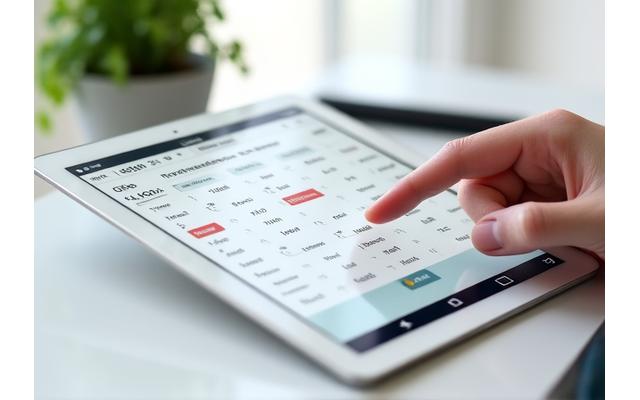 Calendrier de réservation indiquant les jours disponibles