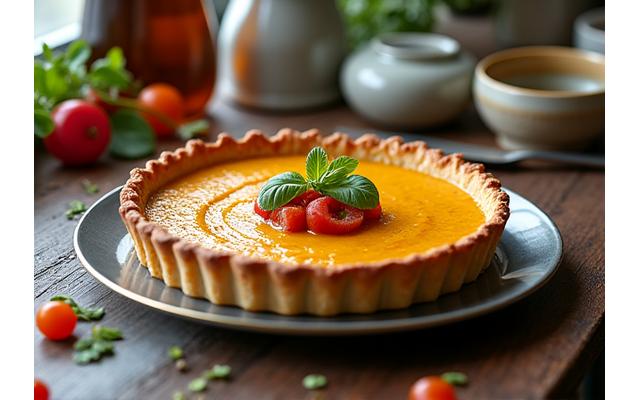 Image éditoriale d'une recette ou d'un plat pour une publication gastronomique, style magazine