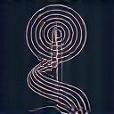 Icône d'un chemin labyrinthique avec une lumière au bout