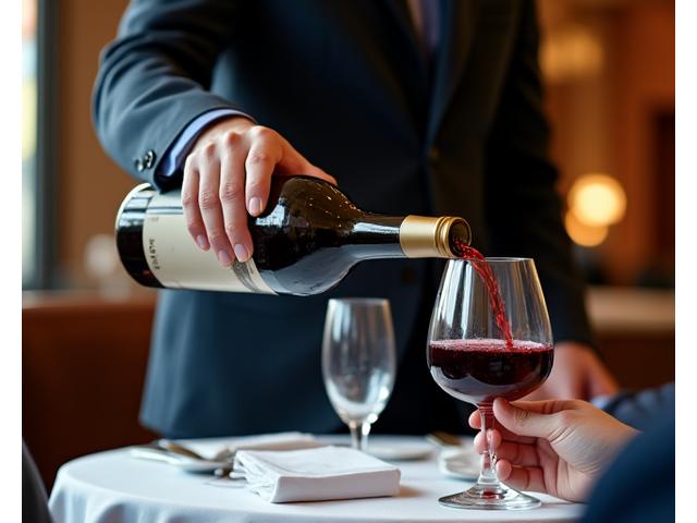 Service de sommellerie au restaurant