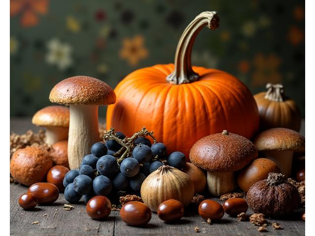 Champignons, gibier et produits de la récolte d'automne