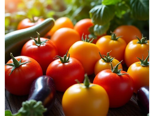 Fruits et légumes gorgés de soleil d'été