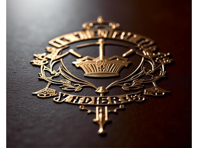 Illustration représentant un blason stylisé avec des couverts et un livre ouvert, symbolisant la protection de l'art, de la cuisine et de la connaissance